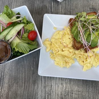 Craft Kafe - Custom AIP meal - Scrambled Eggs, Avocado Toast, Greens. 091425 - Cafes Near Me - Saint Petersburg, Florida