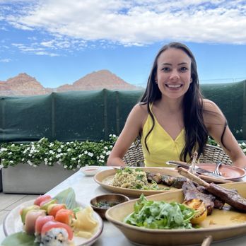 théa - Lamb chops, rainbow roll and the truffle skewers. Everything was incredible. - Mediterranean Near Me - Phoenix, Arizona théa - Lamb chops, rainbow roll and the truffle skewers. Everything was incredible. - Mediterranean Near Me - Phoenix, Arizona