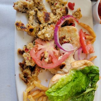 Veranda Restaurant & Cafe - Crab cake sandwich - Mediterranean Near Me - Bayside, New York Veranda Restaurant & Cafe - Crab cake sandwich - Mediterranean Near Me - Bayside, New York