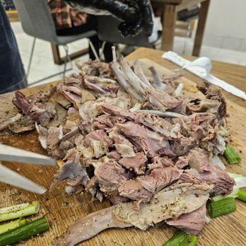 Goat Restaurant - Steamed Black Goat Meat Platter (Sooyook) - They cut & serve at the table!!!! - Korean Near Me - Los Angeles, California Goat Restaurant - Steamed Black Goat Meat Platter (Sooyook) - They cut & serve at the table!!!! - Korean Near Me - Los Angeles, California