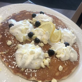 Carmela's on the Extension - Blueberry, lemon and white chocolate pancakes - Breakfast & Brunch Near Me - Middletown, Connecticut Carmela's on the Extension - Blueberry, lemon and white chocolate pancakes - Breakfast & Brunch Near Me - Middletown, Connecticut