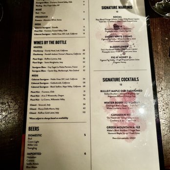 Ovations - Cocktail Menu - Italian Near Me - South Bound Brook, New Jersey Ovations - Cocktail Menu - Italian Near Me - South Bound Brook, New Jersey