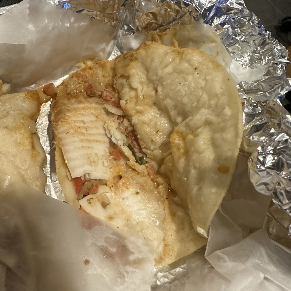 This is the battered fish taco. It was cold an inedible. The fish was frozen and wasn't battered at all. This is the battered fish taco. It was cold an inedible. The fish was frozen and wasn't battered at all.