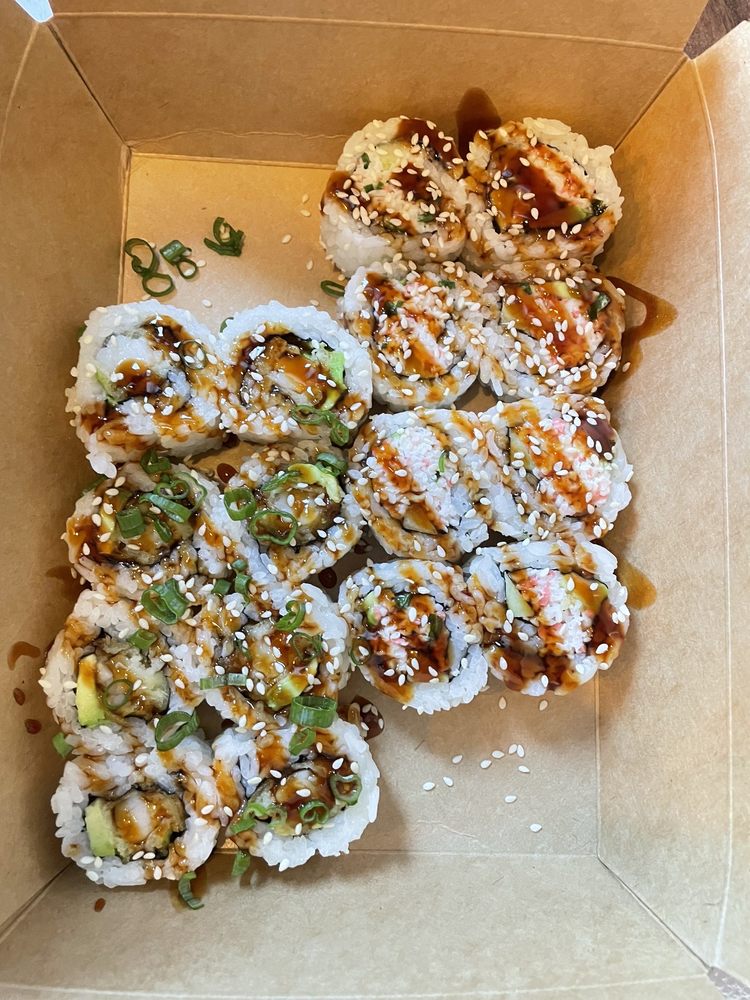 Food from Five Sushi Brothers