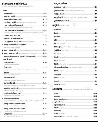 Menu photo 4 Yozakura Japanese Restaurant Drayton Valley, AB Menu photo 4 Yozakura Japanese Restaurant Drayton Valley, AB