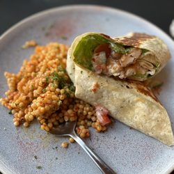 The Local Honey - Bang Bang Chicken Wrap with Appero and citrus couscous