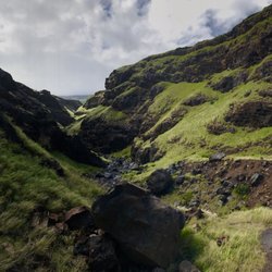 Piilani Highway - Backside of Road to Hana - There's a jeep that fell of the cliff behind this picture.