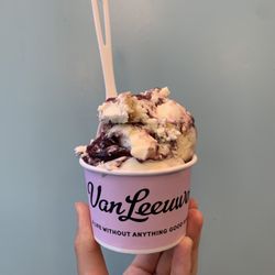 Van Leeuwen Ice Cream - Nolita - 6/30/22 single scoop-summer special blueberry shortcake ice cream