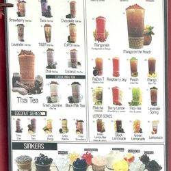 Infuzion Bubble Tea Bar - Menu