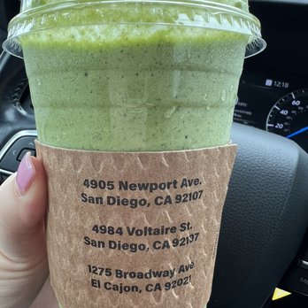 Cafe Bella - The hulk!!! Amazing and healthy smoothie highly recommend this one. Plus they have 3 locations in total in SD!! - Coffee & Tea Near Me - El Cajon, California Cafe Bella - The hulk!!! Amazing and healthy smoothie highly recommend this one. Plus they have 3 locations in total in SD!! - Coffee & Tea Near Me - El Cajon, California