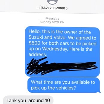 We Buy Car - No honesty in this business. I was told a total $500 ($300 for one vehicle and $200 for the other). But did pay what was agreed - Car Buyers Near Me We Buy Car - No honesty in this business. I was told a total $500 ($300 for one vehicle and $200 for the other). But did pay what was agreed - Car Buyers Near Me
