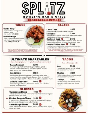 Menu photo 7 Splitz Bar & Grill Maple Shade, NJ