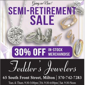 Fedder's Jewelers - Sale Starts October 1st! - Jewelry Near Me - Milton, Pennsylvania Fedder's Jewelers - Sale Starts October 1st! - Jewelry Near Me - Milton, Pennsylvania