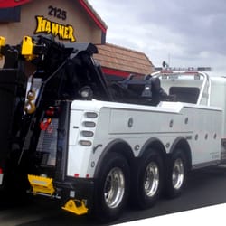 Hamner Towing - Our newest 50 ton wrecker. Extra axle, extra length, extra strong