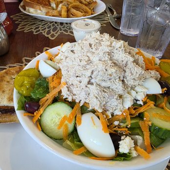 Darya's Cafe - Greek salad with tuna salad added. Huge! - Cafes Near Me - Middleton, Massachusetts