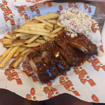 Phil's BBQ - Quarter barbecue baby back ribs with macaroni salad and french fries - Barbeque Near Me - San Diego, California Phil's BBQ - Quarter barbecue baby back ribs with macaroni salad and french fries - Barbeque Near Me - San Diego, California