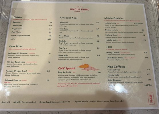 Menu photo 6 Uncle Fung Coffee Stall Alhambra, CA