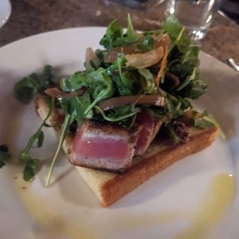Péché - Tuna tartine - this was quite good and yet the least decadent dish of what was ordered - Lounges Near Me - Austin, Texas