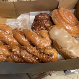 a variety of donuts in a box a variety of donuts in a box