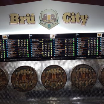Bru City - Tap Wall, 60 beers with a digital screen that even shows you how full the keg is - Beer Bar Near Me - Fort Worth, Texas Bru City - Tap Wall, 60 beers with a digital screen that even shows you how full the keg is - Beer Bar Near Me - Fort Worth, Texas