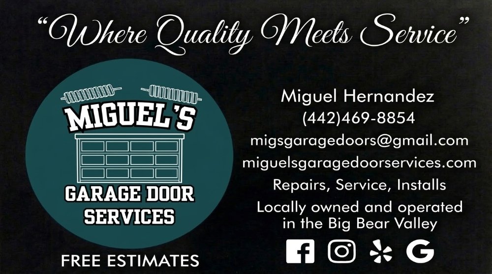 Miguel's Garage Door Services - Garage Door Contractor in Big Bear Lake, CA