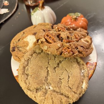 Maya’s Cookies - Chai snickerdoodle cookie, chocolate chip s'mores cookie, & a everything cookie. - Vegan Near Me - San Marcos, California