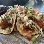 Photo of Blue Water - San Diego, CA, United States. Beer battered shrimp tacos $9.75