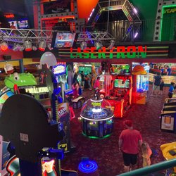 Celebration Station - View from the second floor of the game room. Laser tag is upstairs with more arcade games.