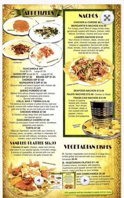 Menu photo 7 margaritas Munford, TN