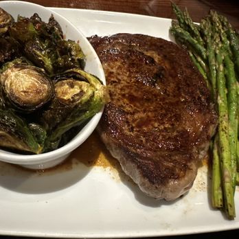 LongHorn Steakhouse - Ribeye Dinner w/ Brussel sprouts & Grilled Asparagus - Steakhouses Near Me - Olathe, Kansas LongHorn Steakhouse - Ribeye Dinner w/ Brussel sprouts & Grilled Asparagus - Steakhouses Near Me - Olathe, Kansas