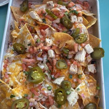 Backyard - Gilbert - Nachos with chicken added - Cocktail Bars Near Me - Gilbert, Arizona