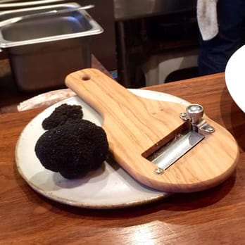 Le Comptoir - Truffle about to get sliced on top of home made pasta - New American Near Me - Los Angeles, California Le Comptoir - Truffle about to get sliced on top of home made pasta - New American Near Me - Los Angeles, California