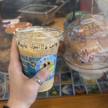 Smiley Face Cafe - Iced Maple vanilla latte - Coffee & Tea Near Me - Palmetto, Florida Smiley Face Cafe - Iced Maple vanilla latte - Coffee & Tea Near Me - Palmetto, Florida