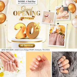 Noire The Nail Bar - GRAND OPENING
20% OFF All Services
From 10/27 to 11/12