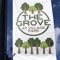 The Grove at Village Park - Sign from light post