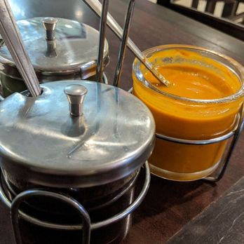 Spice King - Sauce tray! Tamarind, habanero, and mint cilantro. - Indian Near Me - Renton, Washington Spice King - Sauce tray! Tamarind, habanero, and mint cilantro. - Indian Near Me - Renton, Washington