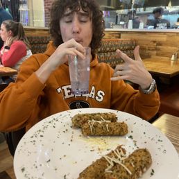 Lil bro loves the mozz Lil bro loves the mozz