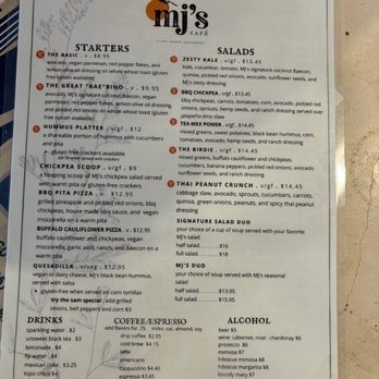 MJ's Cafe - Updated menu 7/2024 - Vegan Near Me - Baton Rouge, Louisiana