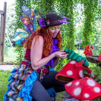 Pixie Tribe Entertainment - Pixie with a Puppet - Party Characters Near Me Pixie Tribe Entertainment - Pixie with a Puppet - Party Characters Near Me