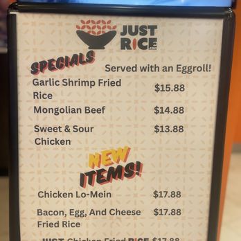 Just Rice - Menu - Asian Fusion Near Me - Las Vegas, Nevada Just Rice - Menu - Asian Fusion Near Me - Las Vegas, Nevada