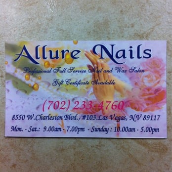 Allure Nails - Business card - Nail Salons Near Me - Las Vegas, Nevada