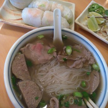 Pho 2006 - #2 - steak and meat ball pho  Spring rolls.  Sooo good!!!! - Vietnamese Near Me - Clovis, California