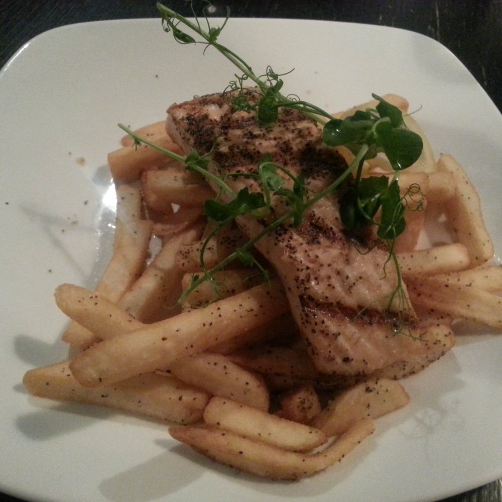 Stacks Pub - Grilled salmon with fries ($27) - Bars Near Me - Queenstown, OTA Stacks Pub - Grilled salmon with fries ($27) - Bars Near Me - Queenstown, OTA