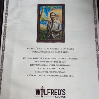 Wilfred's Lounge - Hawaiian Near Me - Napa, California Wilfred's Lounge - Hawaiian Near Me - Napa, California