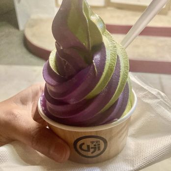 Uji Time Dessert - Ube Matcha swirl - Ice Cream & Frozen Yogurt Near Me - Palm Desert, California