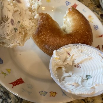 BO's Bagels - Tofu veggie cream cheese on plain, warm bagel. - Bagels Near Me - New York, New York