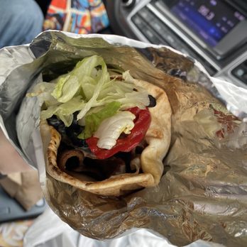 Cosmic Pizza - Donair with lettuce, tomatoes, olives, banana peppers & cheese - Pizza Near Me - Edmonton, Alberta