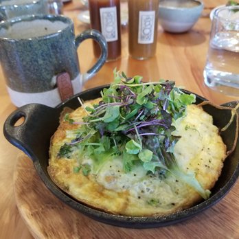 Beach Street Kitchen - Delicious vegetable frittata and house made hot sauce - Cafes Near Me - Yachats, Oregon