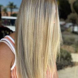 Hair by Lexie V - Blended blonde with a root smudge