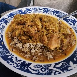 Chicken curry and rice the next day